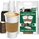 thumbnail image 1 of Berry Green 50 Vasos para Cafe de 20 oz (591 mil) Desechables con Tapa y Manga Protectora, Perfecta Para Cafe, Te y Todo Tipo de Bebidas Calientes, sin Derrames, Biodegradables Best Trading VCAF20, 1 of 8