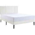thumbnail image 3 of AENKYO Full Size Platform Bed Frame with Leather Upholstered Headboard, White, 3 of 7