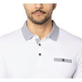 thumbnail image 5 of X RAY Men's Slim Athletic Fit Short Sleeve Performance Stretch Cotton Polo Shirt, White/Sand/Light Heather, Large, 5 of 9