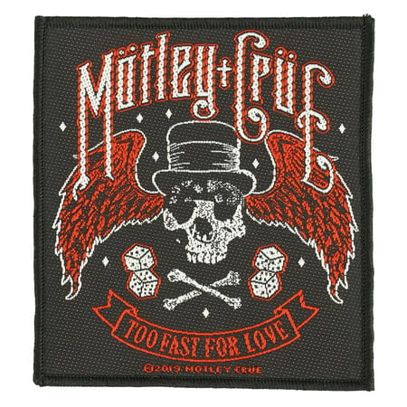Motley Crue Men's Too Fast For Love Woven Patch Black