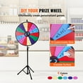 thumbnail image 2 of KFFKFF Roue de Récompense Rotative de 24 Pouces, Plateau Tournant à 14 Fentes avec Support à Hauteur Variable, Roue de Jeu avec Surface Effaçable à Sec et Étui de Transport, Idéale pour Fête, Pub, Salon Professionnel, 2 of 9