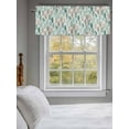thumbnail image 5 of Curtain Valance for Windows,Teal Leaf Gray Gradient Leaves Kitchen Valances Rod Pocket Short Curtains,Farm Plant Vintage Linen Window Treatment Panel for Bedroom Bathroom 54"x18", 5 of 7