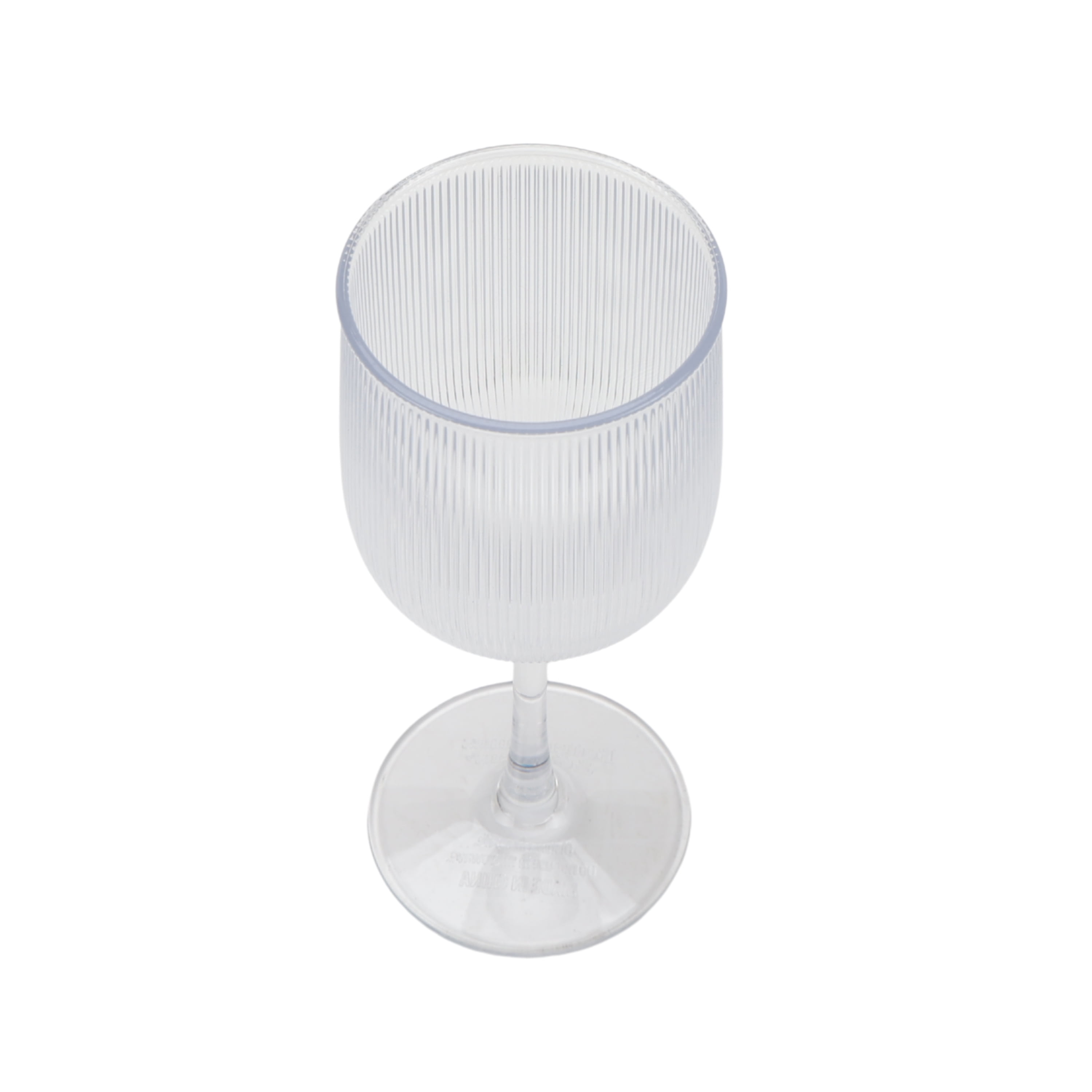 Better Homes and Gardens 12Ounce Clear Ribbed Tritan Wine G
