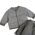thumbnail image 4 of Ruyang Kids Cute Bear Reversible Jacket Toddler Boys Girls Winter Warm Lightweight Puffer Coat Button Quilted Outwear, 4 of 5