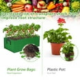 thumbnail image 5 of Tripumer 4 Pcs Fabric Raised Garden Bed Grow Bags Fabric Plant Container Rectangle Breathable Planting Container  Grow Bag Planter Pot with Handles for Plants Flowers Vegetables Green, 5 of 5