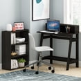 thumbnail image 3 of Furinno Simplistic 32-Inch Black Computer Desk, Small Office Desk, Rectangular Home Office Desk with Shelf, Gaming Desk for Home Office, Bedroom, Study Room, Black Espresso, 3 of 5