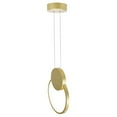 thumbnail image 3 of CWI Lighting Pulley 10 in LED Satin Gold Mini Pendant, 3 of 6
