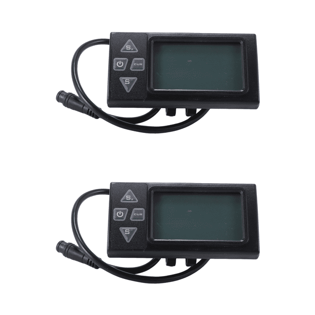 2X S861 Electric Bike Colorful LCD Display Meter IP65Waterproof 6Pin Male Connection Plug Intelligent Display,2 x LCD Display Meter