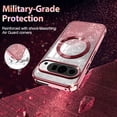 thumbnail image 3 of Casetego for Google Pixel 9/Google Pixel 9 Pro Case,Compatible with MagSafe,Clear Magnetic Glitter Gradient Sparkle Luxury Plated Soft TPU Bumper Full Camera Lens Protector,Rose Gold, 3 of 7