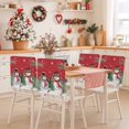 thumbnail image 2 of Christmas Winter Chair Covers Set of 4 Snowman Pine Needle Cardinal Xmas Tree Red Chair Back Covers Stretch Removable Washable Slipcovers Protector for Dining Room Kitchen Party Decor, 2 of 5