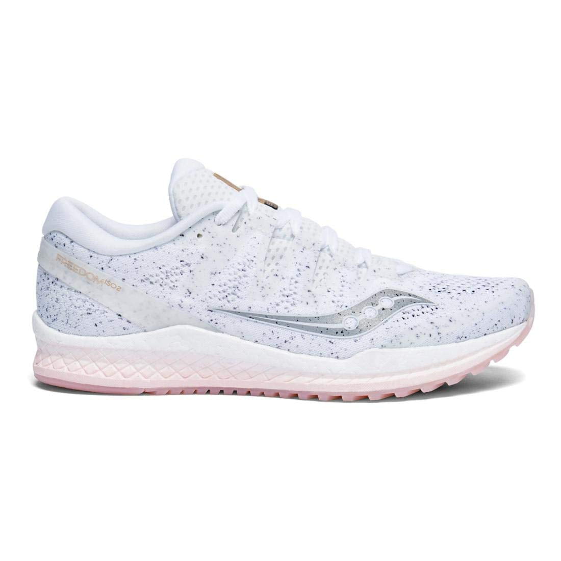Grey Purple Saucony Womens Freedom ISO 2 Running Shoes Trainers Sneakers 