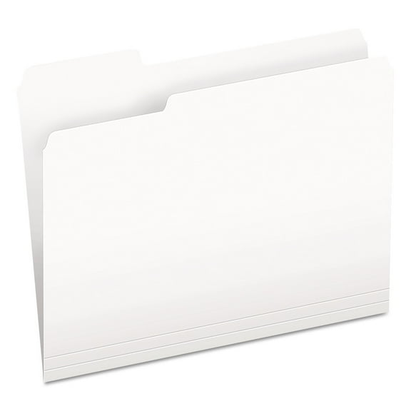 Pendaflex Colored File Folders 1/3 Cut Top Tab Letter White 100/Box 15213WHI