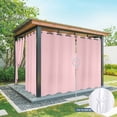 thumbnail image 6 of Pink Outdoor Curtains for Patio Waterproof, Windproof Privacy Curtains with Weighted Bottom, Farmhouse Pink Decor Outside Drapes for Picnic Garage Backyard Cabana 54"x108" 2 Panel, 6 of 8