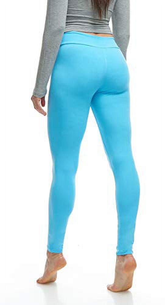 LMB Lush Moda Leggings for Women with Comfortable Yoga Waistband - Buttery  Soft in Many of Colors - fits X-Small to X-Large, Aqua 