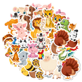 thumbnail image 1 of 35pcs-50pcs Cute Stickers Animal Stickers Funny Stickers Kids Stickers for Laptops Notebooks Suitcases, 1 of 5