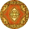 thumbnail image 1 of Ahgly Company Indoor Round Persian Yellow Traditional Area Rugs, 4' Round, 1 of 4