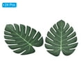 thumbnail image 3 of Uxcell 8" Green Palm Leaves, 24 Pack Artificial Palm Leaves Faux Palm Fronds Fake Palm Leaf Tree Leaves, Style 19, 3 of 6