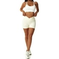 thumbnail image 4 of Pantalones cortos de ciclismo deportivos de cintura alta con diseño cruzado para mujer, 4 of 5