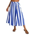 thumbnail image 5 of Maxi Skirts for Women Casual Comfort A line Summer Skirts Flowy Skirt Elegant Striped Midi Skirt Fashion for Daily Wear, 5 of 5