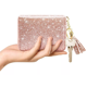 thumbnail image 3 of Cartera De Tarjeta De Crédito Carteras Con Tarjetero Rfid rosa brillante, 3 of 4
