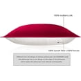 thumbnail image 3 of DISANGNI 100% Mulberry Silk Silk Pillowcase, Used for Hair and Skin, Envelope Type, Silk on one Side and Tencel on The Other Side, 1pc (Red Wine, 1 pc King Size 20"36"), 3 of 7
