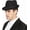 A-black, variant on Felt Trilby Fedora Hat Short Brim Panama Jazz Hat 20s Bowler Cap for Men Women