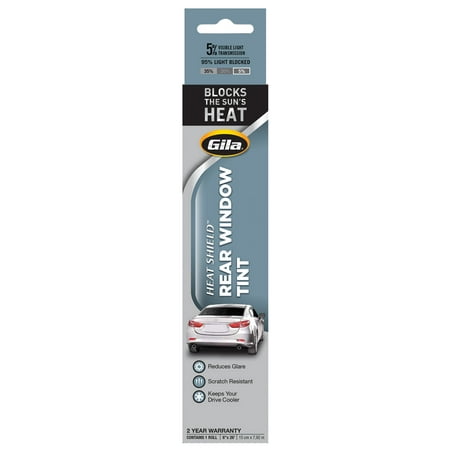 Gila® Heat Shield 5% VLT Automotive Rear Window Tint DIY Heat Control Glare Control Privacy (6in x 26ft