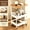 White, variant on Multifunctional 3-Tier Rolling Cart, Metal Storage Snack Rack With Portable Wheels, Vertical Organizer Shelf For Kitchen, Home & Office Storage