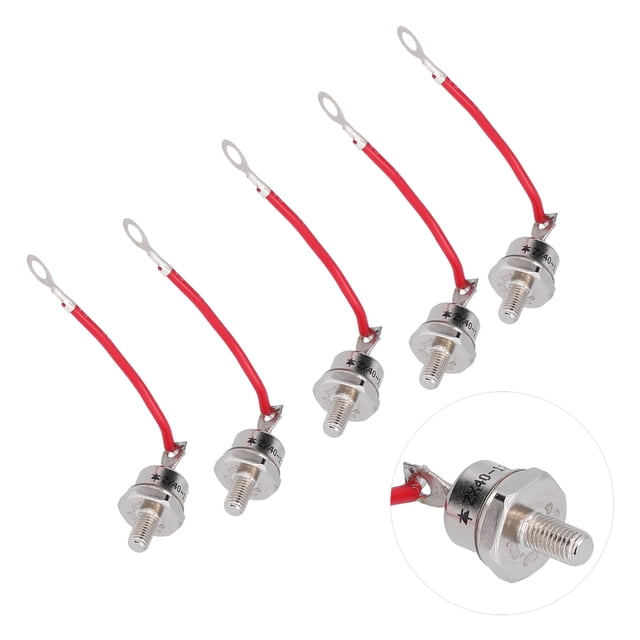 Diodo Rectificador, 1200V 40A Disipación De Calor 5 Piezas Surtido De Diodos Rectificadores Con Línea Roja Para Rectificación De Circuito ANGGREK Otros