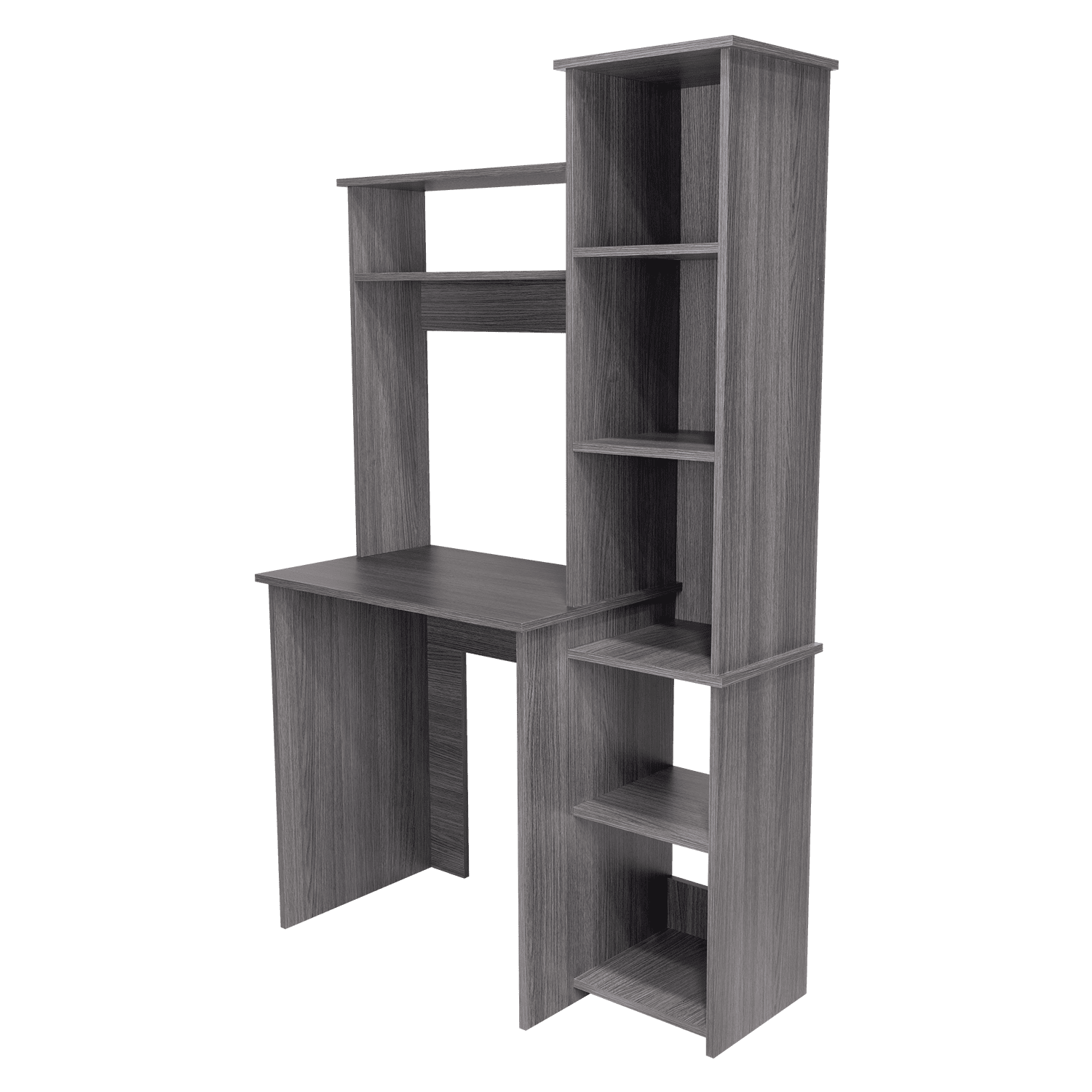 Versalles Writintg Desk, Two Superior Shelves, Five Cubbies -Smokey Oak