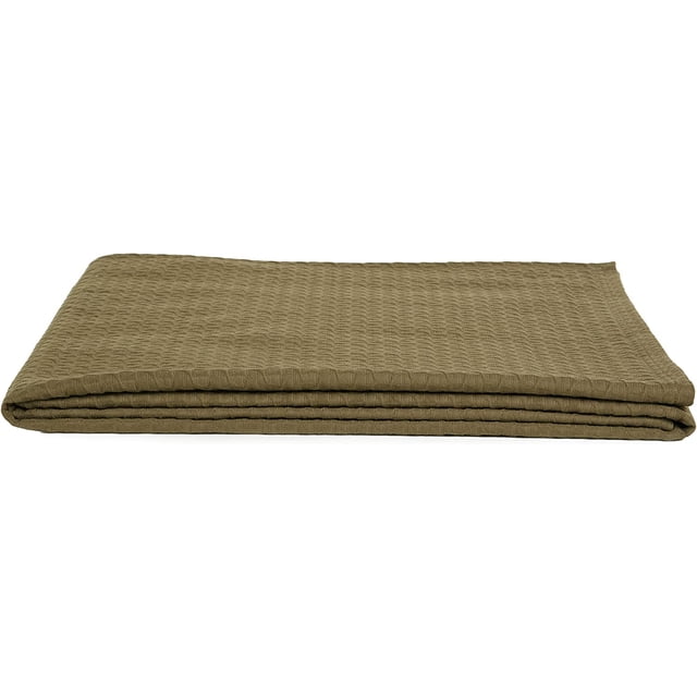 Calvin Klein Home Prairie Couvre-Lit Delta King Beige Pittoresque Gracieux Coton Polyester