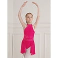 thumbnail image 3 of YONGHS Kids Girls Sparkle Ice Skating Modern Contemporary Ballet Latin Lyrical Dance Dress Hot Pink 6, 3 of 7