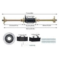 thumbnail image 2 of Miumaeov 710mm/28'' Rear Axle Complete Kit 3 Hole Wheel Hub For 150cc 110 ATV Go Kart Quad Buggy, 2 of 19