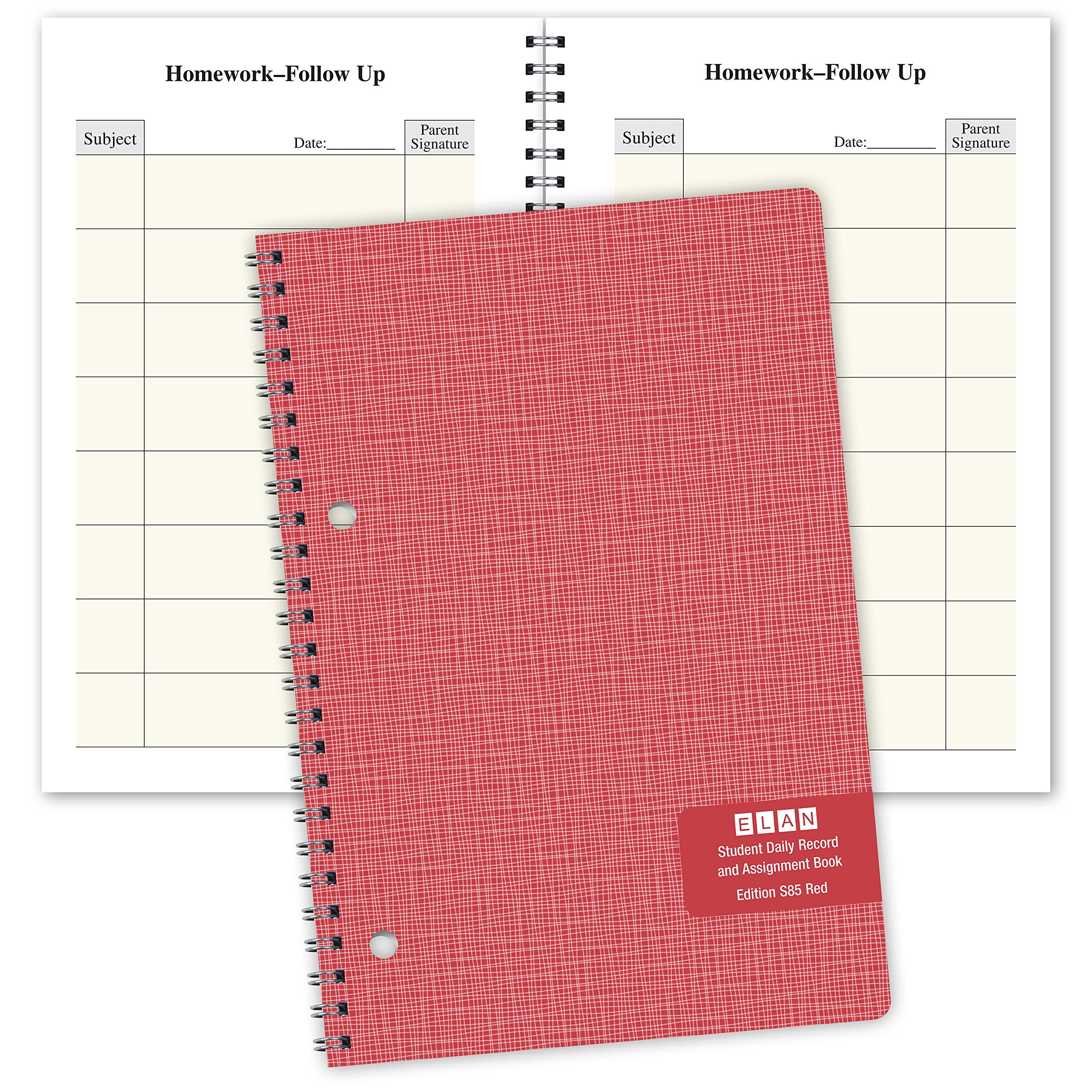 Elan Publishing Company Student Planner Daily Format for Elementary School (S85-Red) 5.5 x 8.5 - BQ-F3N8-BNXF
