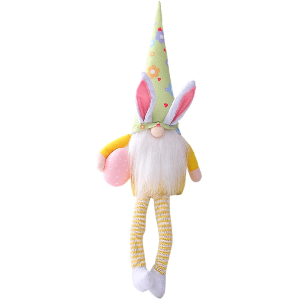 Kepooman 2 Pack Long Leg Plush Elderly Bunny Gnome Doll for Holiday Decor Gifts, Yellow + Pink Kepooman 2 Pack Long Leg Plush Elderly Bunny Gnome Doll for Holiday Decor Gifts, Yellow + Pink