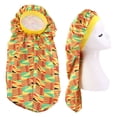 thumbnail image 3 of Skymirror Elastic Band Hair Bonnet Bright Color Head Cover African Print Extra Long Bonnet Hair Care, 3 of 8