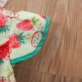thumbnail image 6 of Cute Clothes for 𝐈𝐧fant Toddler Girls Fly Sleeve Strawberry Prints Ruffles Dress Dance Party Dresses Clothes, 6 of 9
