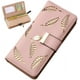 thumbnail image 1 of Monedero largo de cuero rosa, cartera de cuero linda para mujer, estuche de embrague para mujer a la moda, soporte con colgante de hoja, cremallera para moneda, 1 of 5