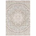 thumbnail image 1 of Homeroots Home Decor 384269 5 x 8 ft. Ivory & Grey Distresed Oversize Medallion Indoor Area Rug, 1 of 1