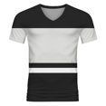 thumbnail image 2 of BOBOGOJP T-Shirts pour Hommes Col Rond en Coton Imprimé Mode Urbaine Décontracté (Noir,TTG), 2 of 5
