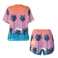 thumbnail image 5 of Lsque Beach with Palm Trees Women's Short-Sleeved Pajama Set - 2 Piece Soft and Lightweight Sleepwear Set-XX-Large, 5 of 9
