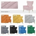 thumbnail image 5 of Fijinhom Velvet Wingback Accent Chair with High Back,Golden Legs & Lumbar Pillow,Upholstered Armchair for Living Room & Bedroom,Pink, 5 of 7