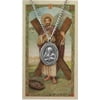 Pewter Saint St Andrew the Apostle Medal with Laminated Holy Card, 1 1/16 Inch