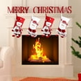 thumbnail image 5 of nipocaio Bas de Noël Personnalisés 2 Pack, Bas de Noël Santa Claus Snowman Rouges et Blancs, 5 of 5