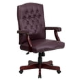 thumbnail image 1 of Scranton & Co Chaise de Bureau Pivotante en Cuir Bourgogne, 1 of 9