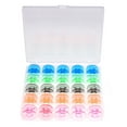 thumbnail image 3 of jesticaly 25 Pcs/Box Empty Bobbin Set DIY Crafting Sewing Machine Plastic Spools Thread Organizer 25 Grids Bobbin Storage Box Sewing Tool 2Set, 3 of 6
