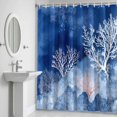 thumbnail image 6 of Summer Ocean Corals Bathroom Shower Curtain, Nautical Coastal Watercolor Blue Sea Waves Waterproof Washable Soft Bath Curtain for Bathtub Decor with 12 Hooks&Grommet, 60x72 Inch, 6 of 9