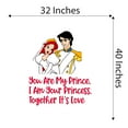 thumbnail image 4 of Royalty You Are My Princess I Am Your Prince Together Goodness Dream Big Act Like A Lady Girls Love Beautiful Crown Unicorns Sweet Decorating Ideas Wall Decal Sticker - Size: 32 In X 40 In, 4 of 5