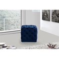 thumbnail image 2 of Meridian Furniture Stella Contemporary Velvet Ottoman/Stool in Navy, 2 of 8
