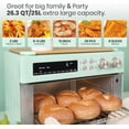 thumbnail image 5 of Restored VAL CUCINA Retro Style Infrared Heating Air Fryer Toaster Oven, Extra Large Countertop Convection Oven 10-in-1 Combo, 6-Slice Toast, Enamel Baking Pan Easy Clean with Recipe Book, 5 of 8